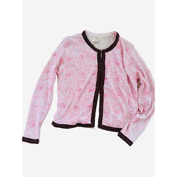 Voyage London "Invest in the Original" 90s sequined cardigan. L - Picture 2 of 6
